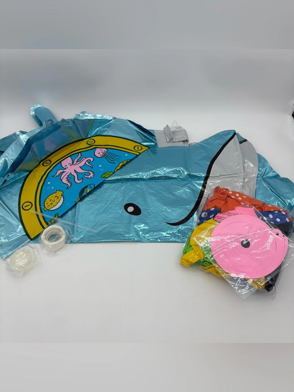 C R Gibson Signature Under The Sea 75+ Balloon Garland Kit Dolphin Party Decor